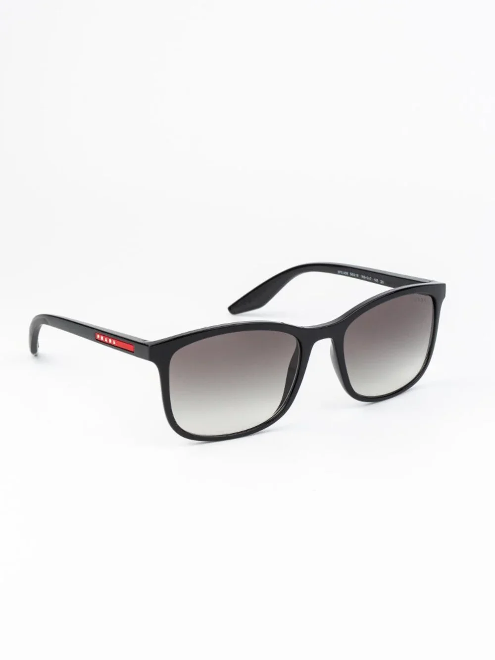 Prada Linea Rossa Men Sunglasses Black Grey Square PSA08S 1AB0A7 NEW AUTHENTIC